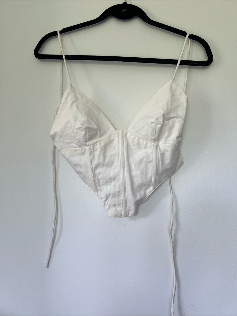 SABO 100% Cotton White Women's Corset Crop Top